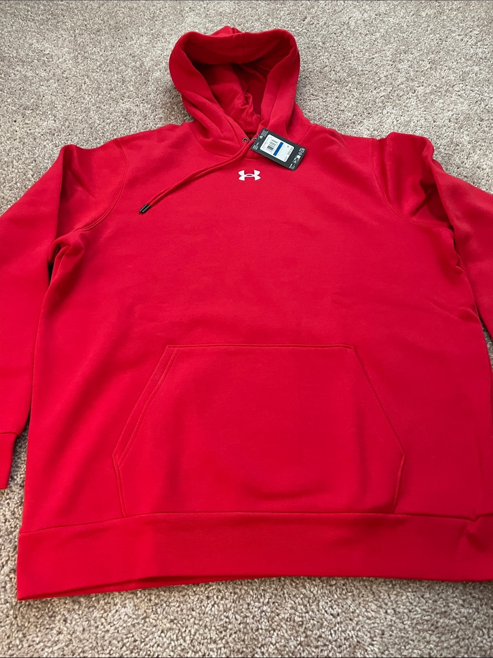 Under Armour NEW Red Hooded Sweatshirt with Logo
